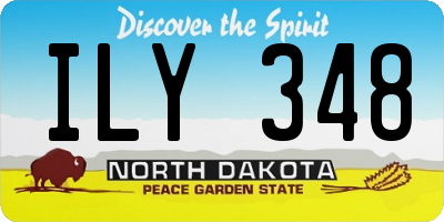 ND license plate ILY348