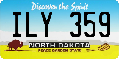 ND license plate ILY359