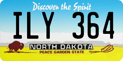 ND license plate ILY364