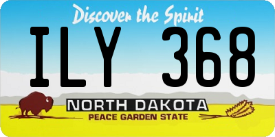 ND license plate ILY368