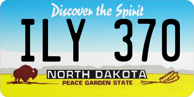 ND license plate ILY370