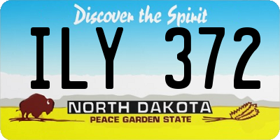 ND license plate ILY372