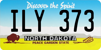 ND license plate ILY373
