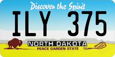 ND license plate ILY375