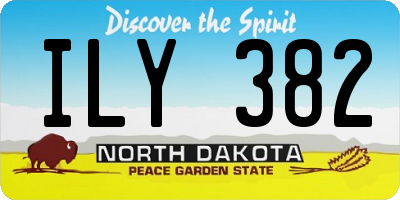 ND license plate ILY382