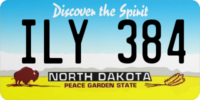 ND license plate ILY384