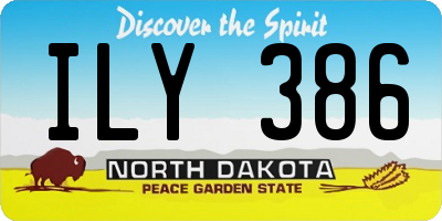 ND license plate ILY386