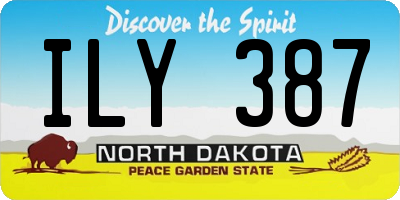 ND license plate ILY387