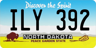 ND license plate ILY392