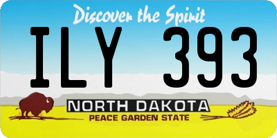 ND license plate ILY393