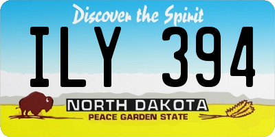 ND license plate ILY394