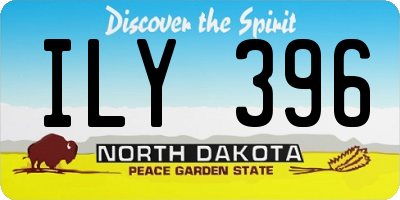 ND license plate ILY396