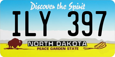 ND license plate ILY397