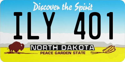 ND license plate ILY401