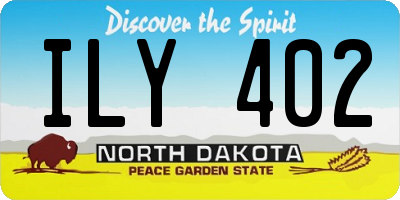 ND license plate ILY402