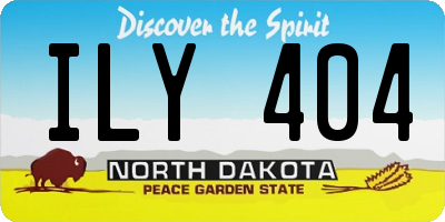 ND license plate ILY404