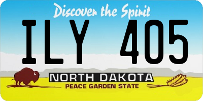 ND license plate ILY405