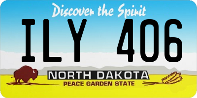 ND license plate ILY406