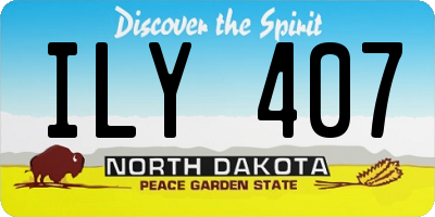 ND license plate ILY407