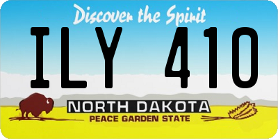 ND license plate ILY410