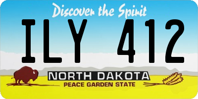 ND license plate ILY412