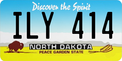 ND license plate ILY414