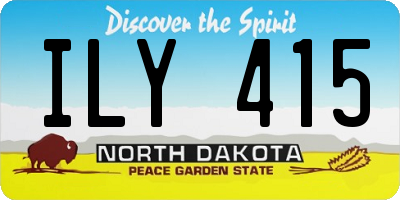 ND license plate ILY415