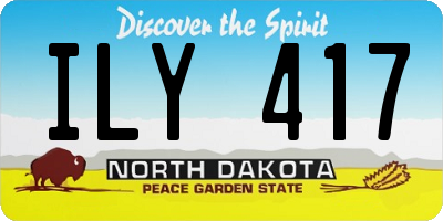 ND license plate ILY417