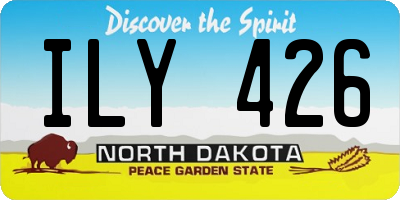 ND license plate ILY426