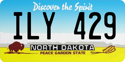 ND license plate ILY429