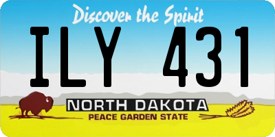 ND license plate ILY431