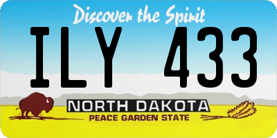 ND license plate ILY433