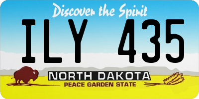 ND license plate ILY435