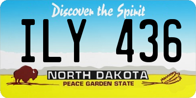 ND license plate ILY436