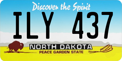 ND license plate ILY437