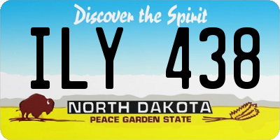 ND license plate ILY438