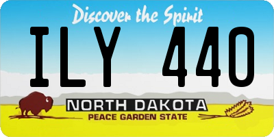 ND license plate ILY440