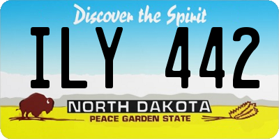 ND license plate ILY442