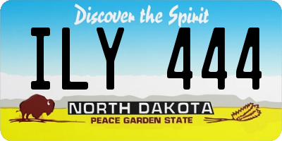 ND license plate ILY444