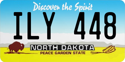 ND license plate ILY448
