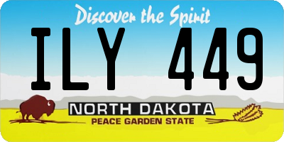 ND license plate ILY449