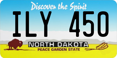 ND license plate ILY450