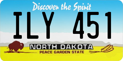 ND license plate ILY451