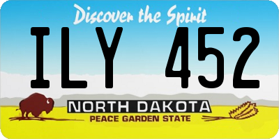 ND license plate ILY452