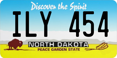 ND license plate ILY454