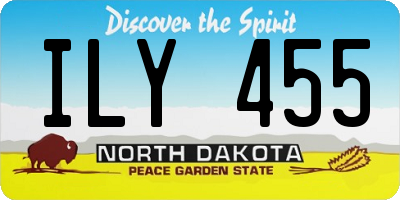 ND license plate ILY455