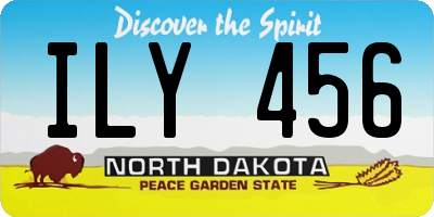 ND license plate ILY456