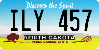 ND license plate ILY457