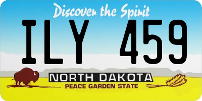 ND license plate ILY459