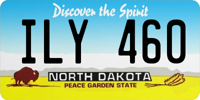 ND license plate ILY460